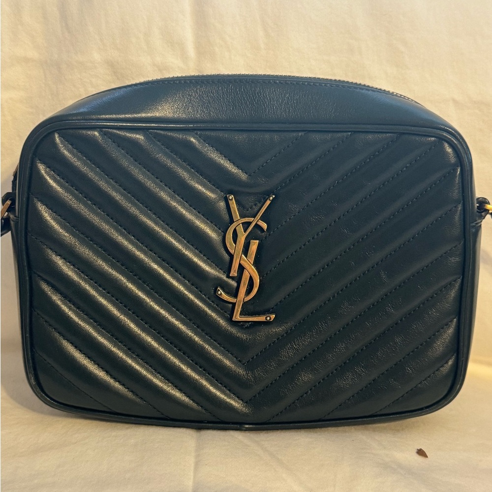 YSL deep green camera bag